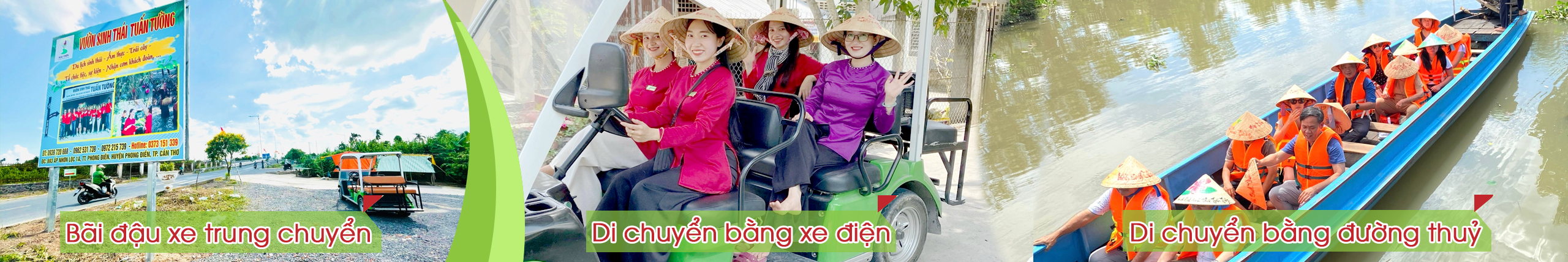 Tiện ích di chuyển tại Khu du lịch sinh thái Tuấn Tường