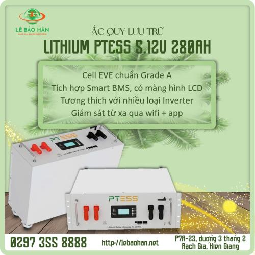 Ắc quy Lithium Lifepo4 Ptess 5,12V 280AH